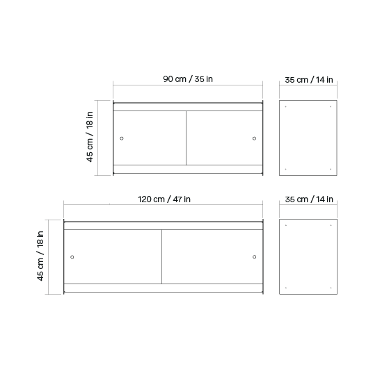 Plié Wall Unit 2 Doors