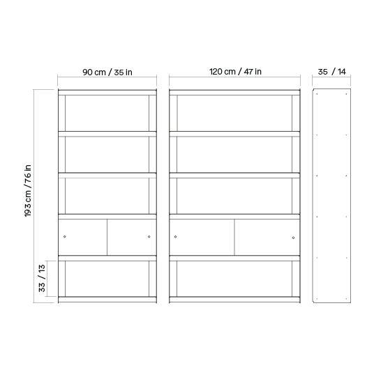 Plié Bookshelf Extension 4 Doors