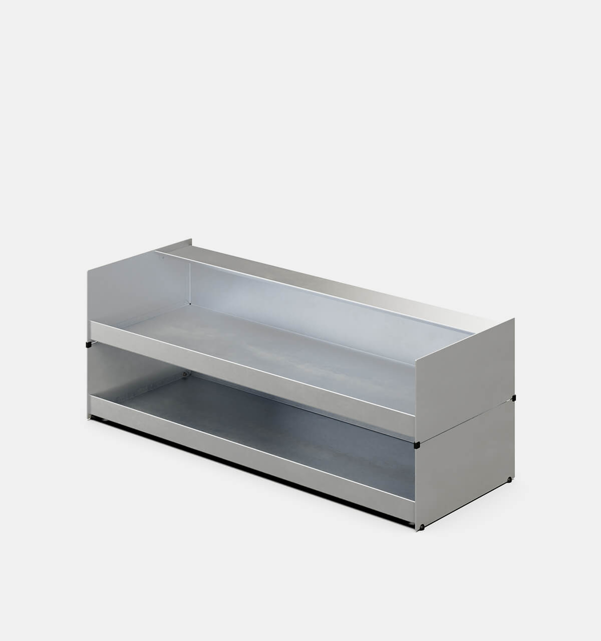 UTIL X JAK Shoe Rack Brushed Aluminium