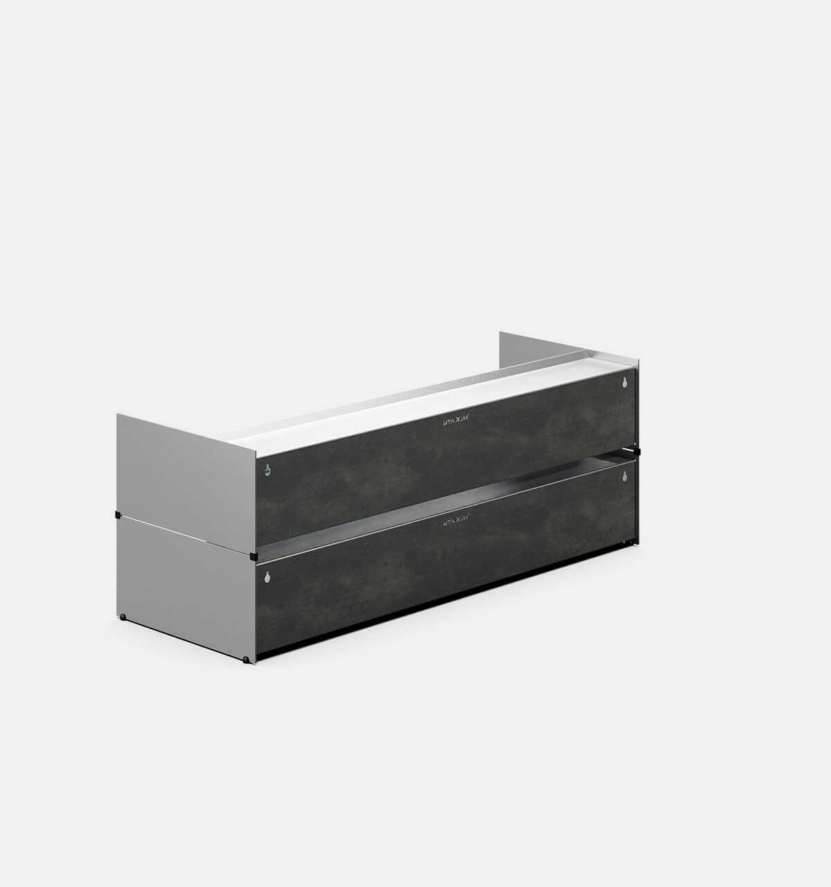 UTIL X JAK Shoe Rack Brushed Aluminium