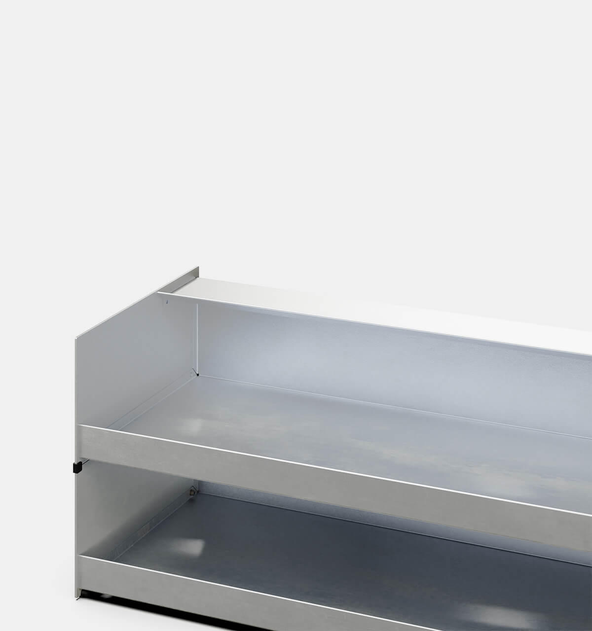 UTIL X JAK Shoe Rack Brushed Aluminium