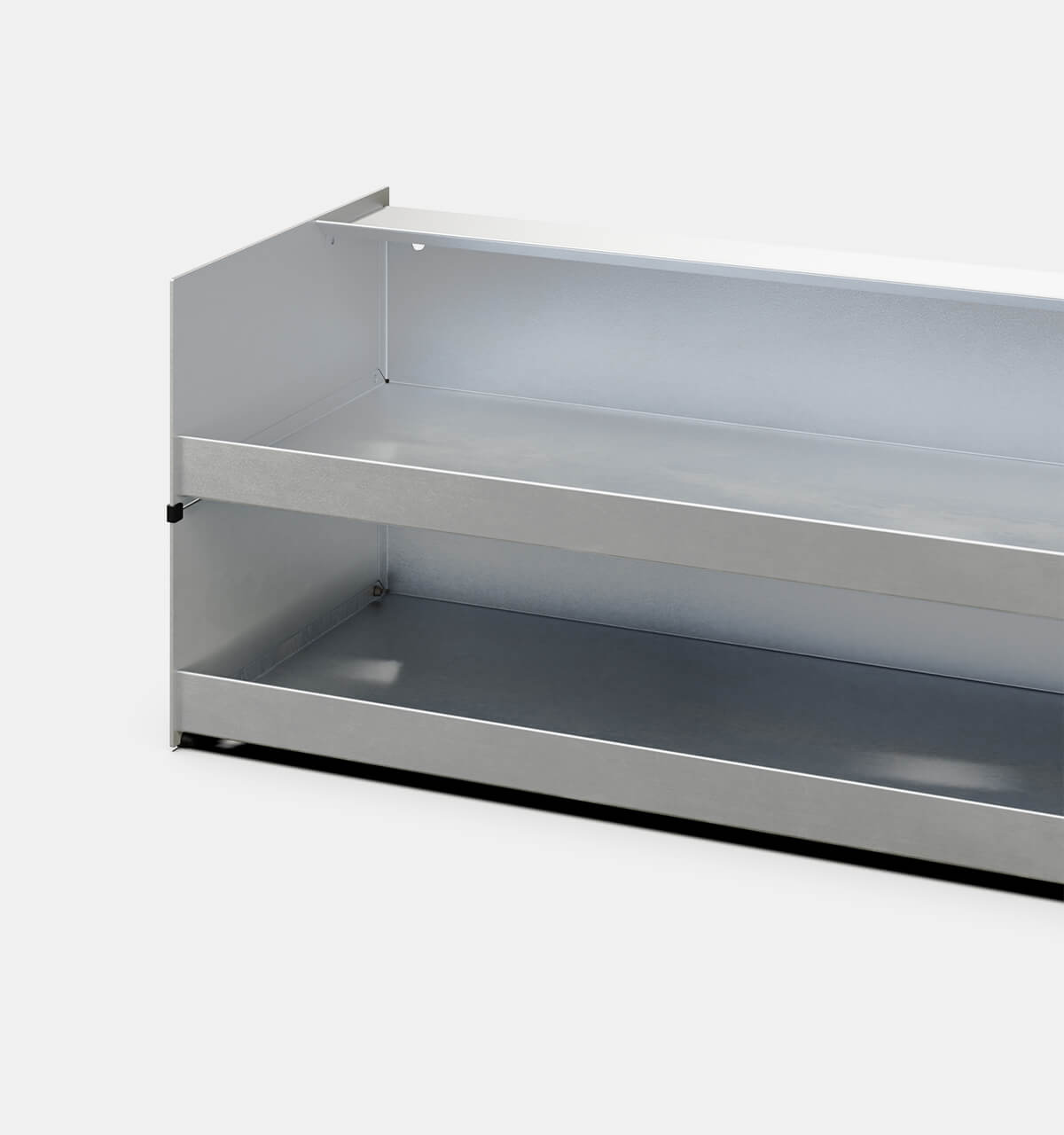UTIL X JAK Shoe Rack Brushed Aluminium