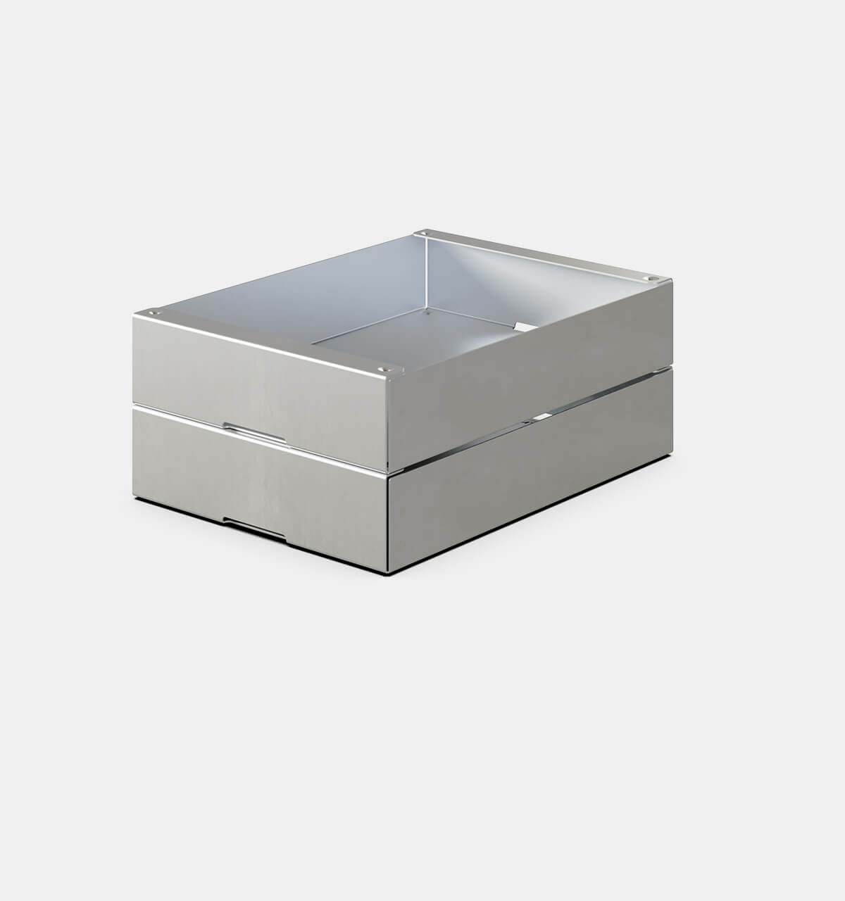 KGT Stackable Box Brushed Aluminium