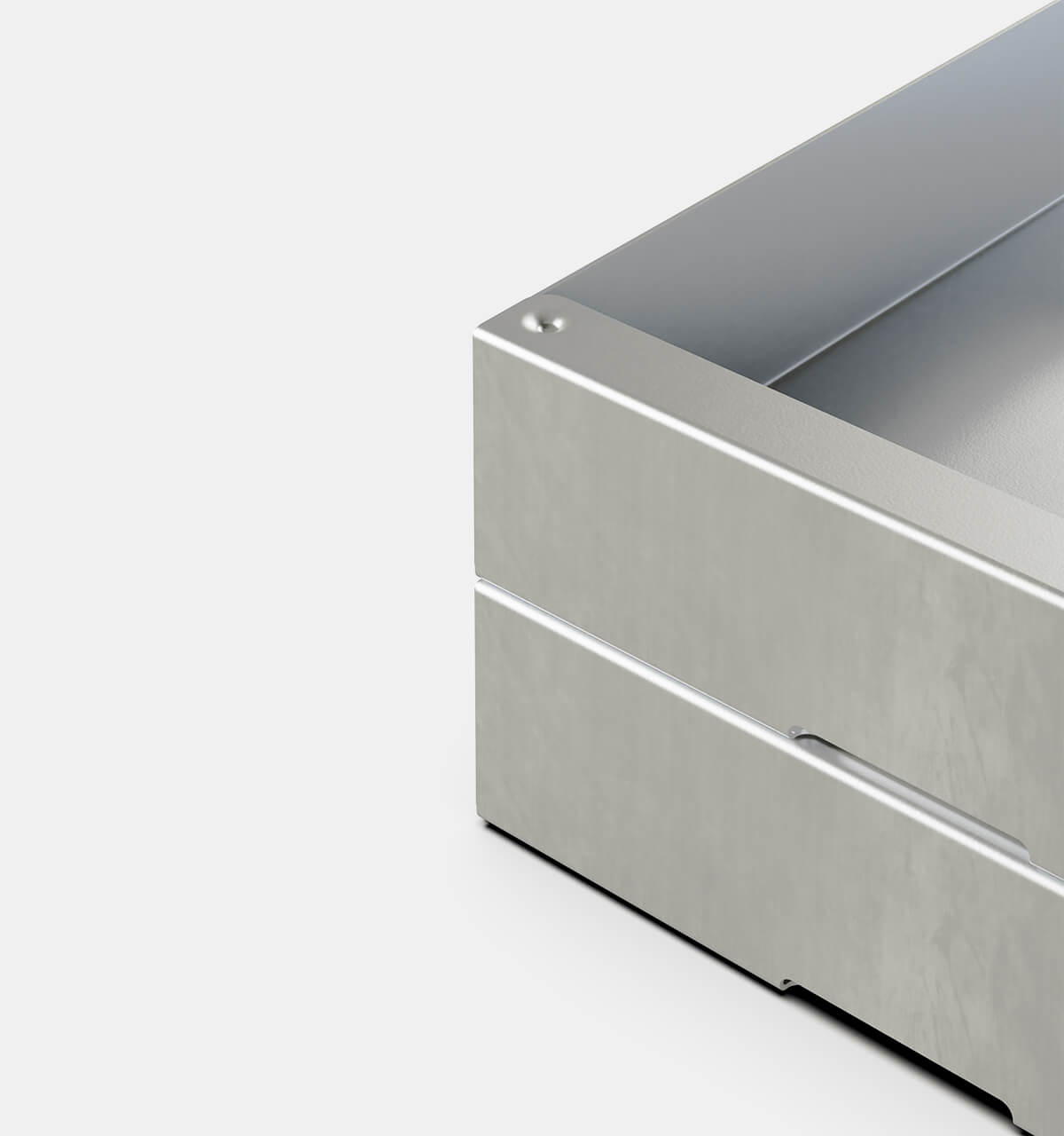 KGT Stackable Box Brushed Aluminium