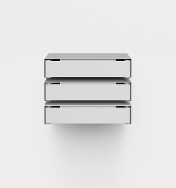 KGT Wall Drawers 3 Light Grey