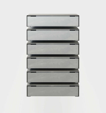 KGT Wall Drawers 6 Brushed Aluminium