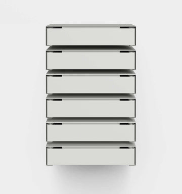 KGT Wall Drawers 6 Light Grey