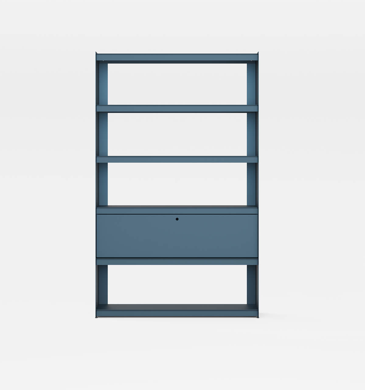 Plié Bookshelf 1 Tall Drawer Midnight Blue / 120 cm / 47 in