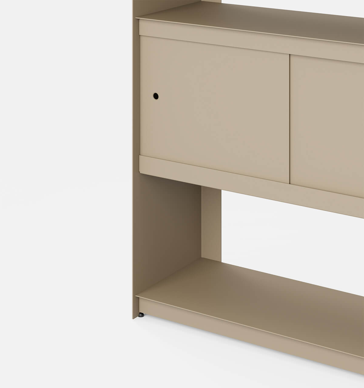 Plié Bookshelf 2 Doors Beige / 90 cm / 35 in