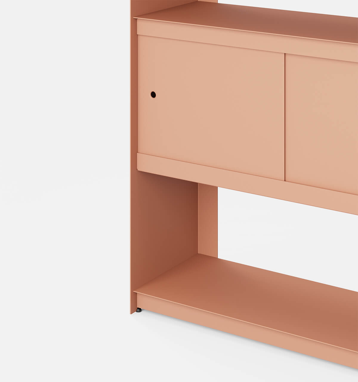 Plié Bookshelf 2 Doors Coral / 90 cm / 35 in
