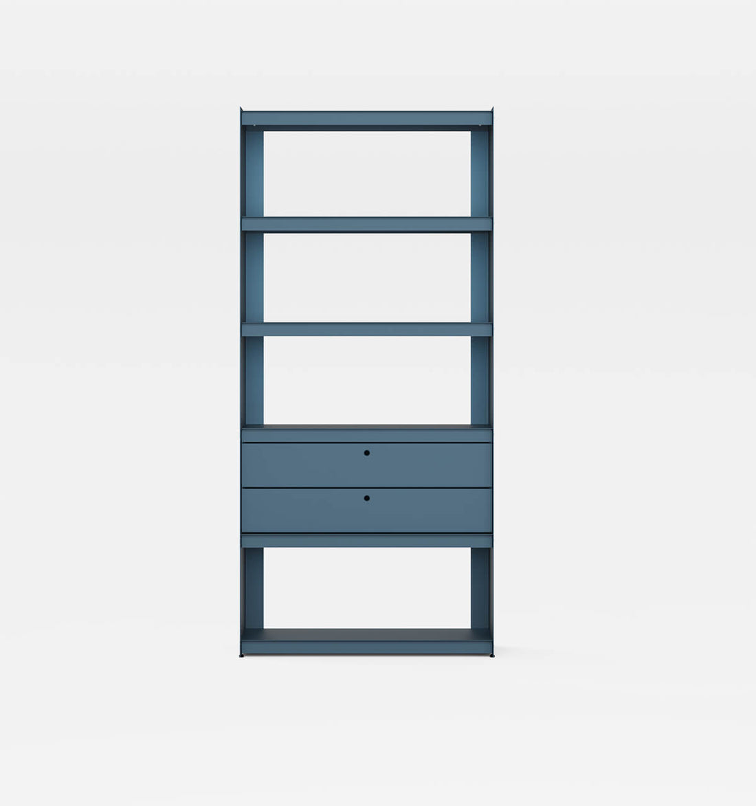 Plié Bookshelf 2 Short Drawers Midnight Blue / 90 cm / 35 in