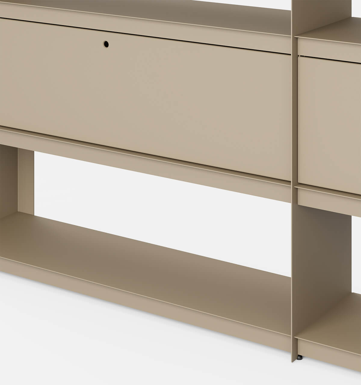 Plié Bookshelf Extension 2 Tall Drawers Beige / 240 cm / 94 in