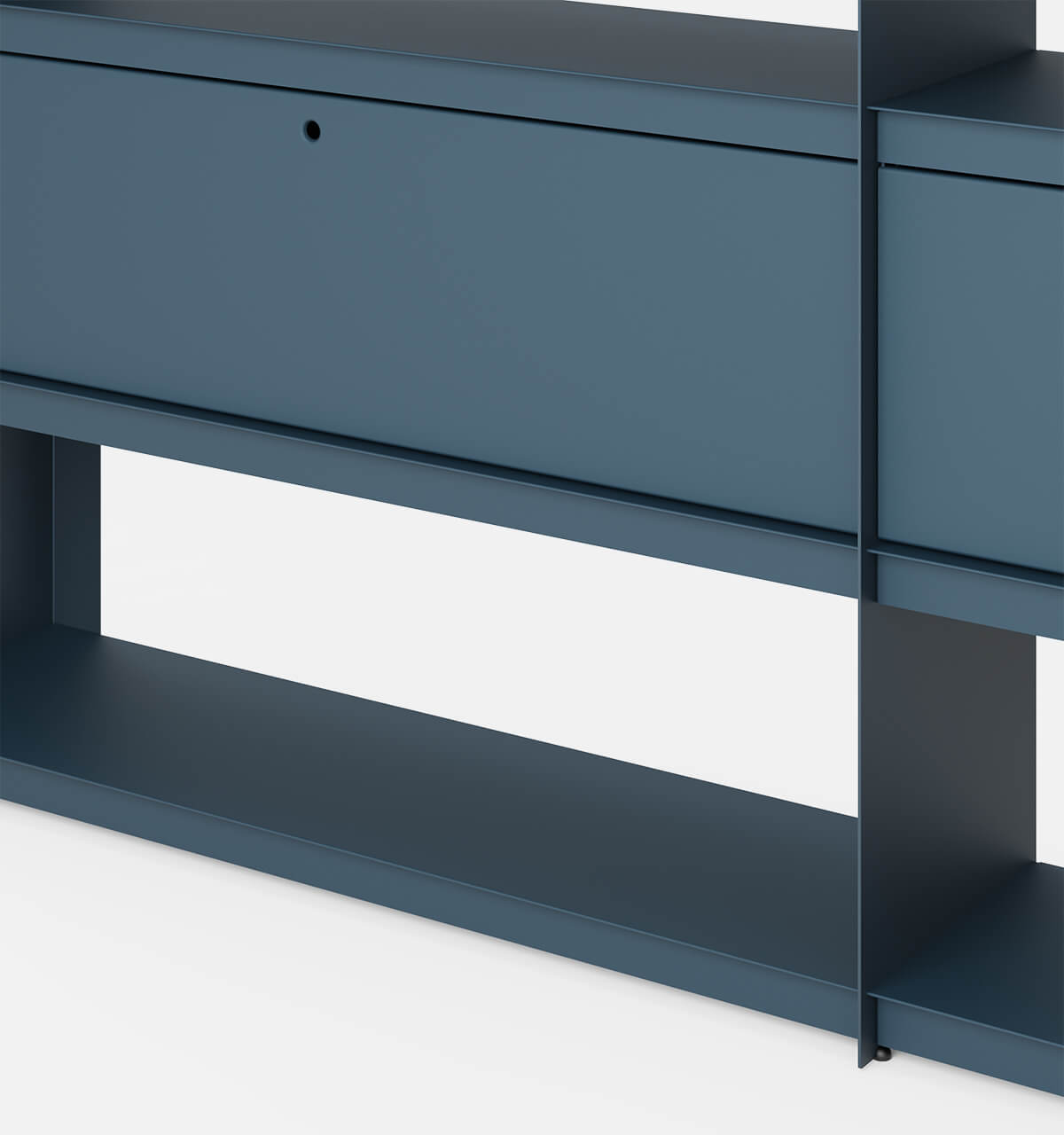 Plié Bookshelf Extension 2 Tall Drawers Midnight Blue / 240 cm / 94 in