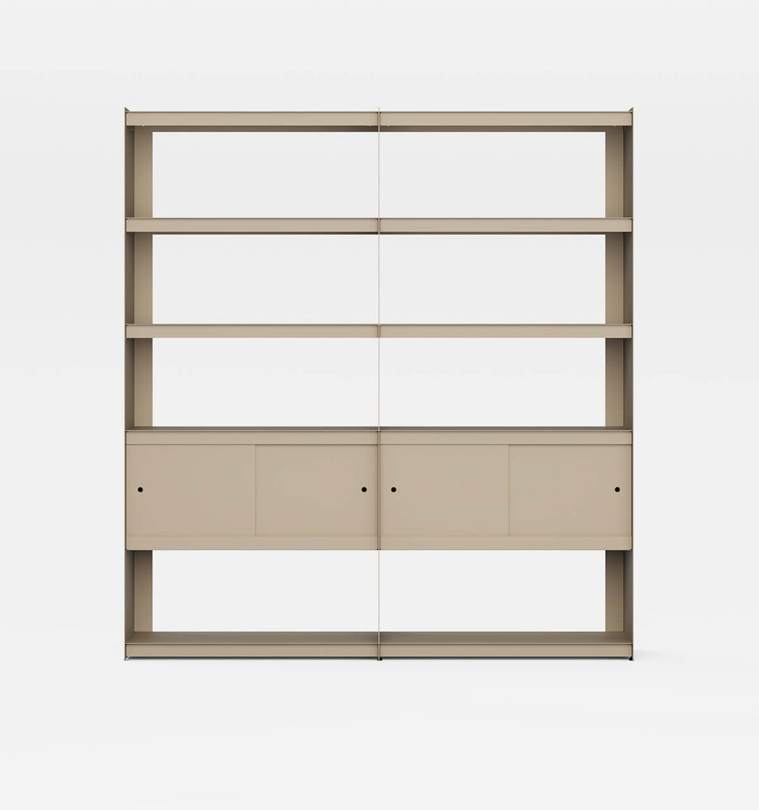 Plié Bookshelf Extension 4 Doors Beige / 180 cm / 70 in