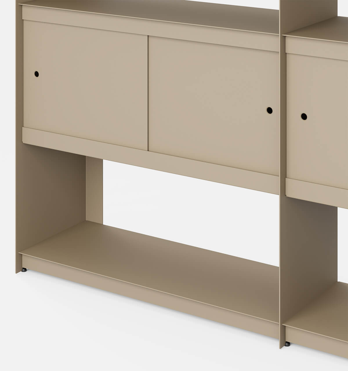 Plié Bookshelf Extension 4 Doors Beige / 180 cm / 70 in