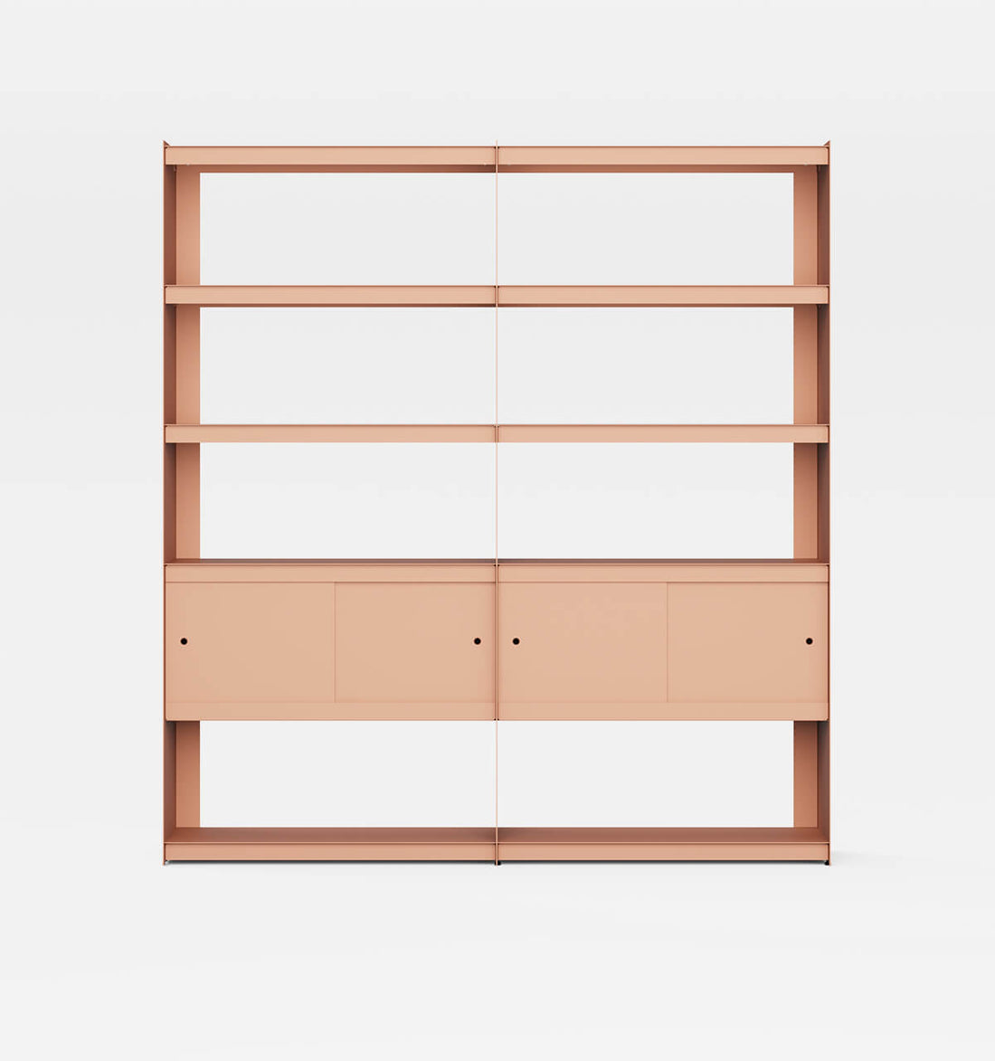 Plié Bookshelf Extension 4 Doors Coral / 180 cm / 70 in