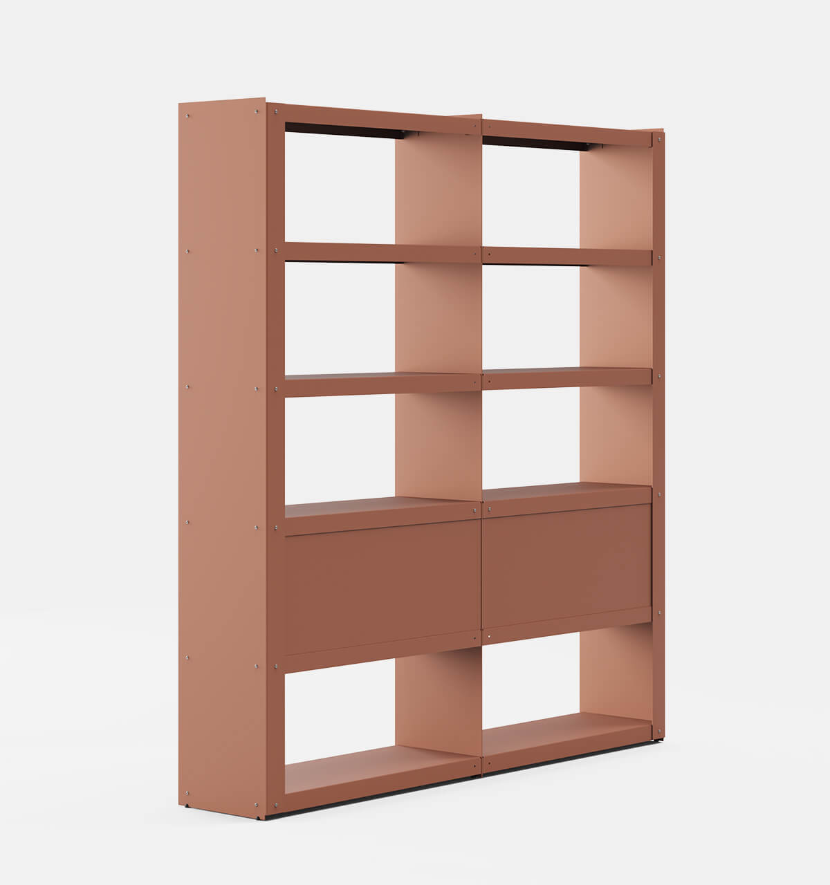 Plié Bookshelf Extension 4 Doors Coral / 180 cm / 70 in