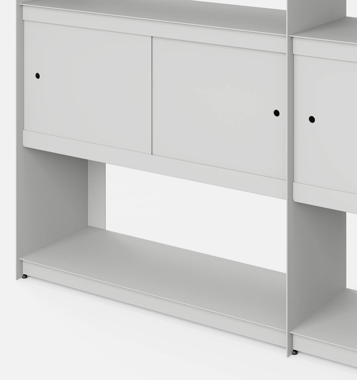 Plié Bookshelf Extension 4 Doors Light Grey / 180 cm / 70 in