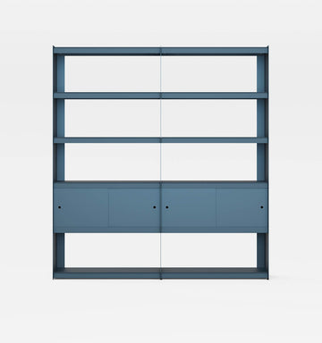 Plié Bookshelf Extension 4 Doors Midnight Blue / 180 cm / 70 in