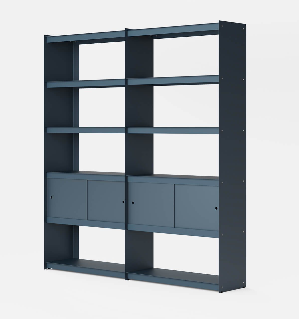 Plié Bookshelf Extension 4 Doors Midnight Blue / 180 cm / 70 in
