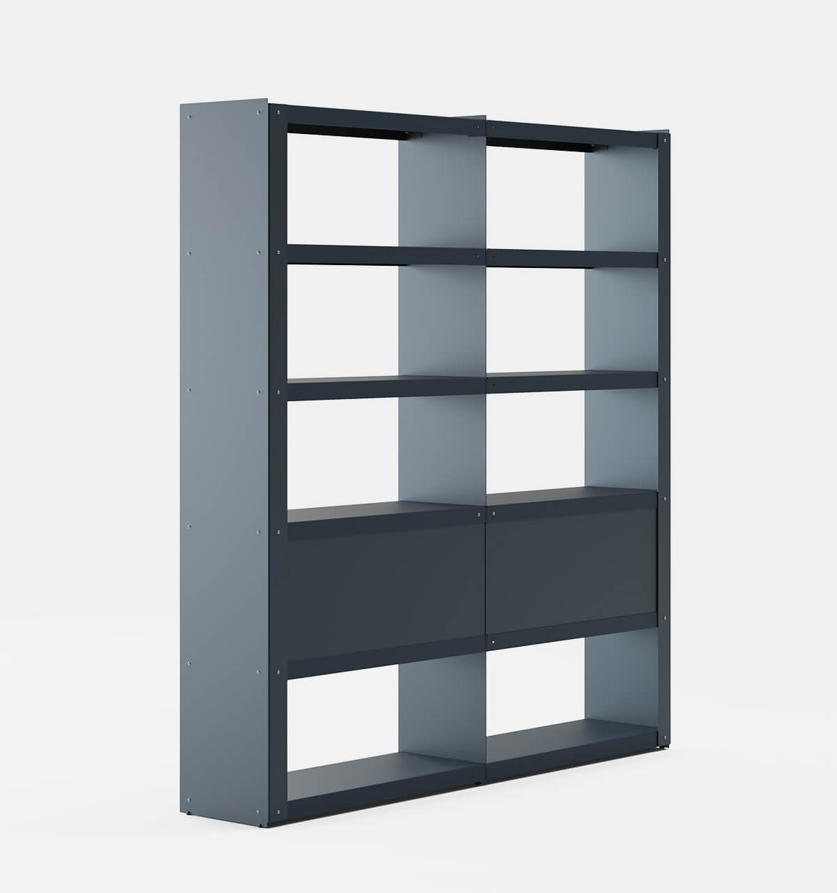 Plié Bookshelf Extension 4 Doors Midnight Blue / 180 cm / 70 in