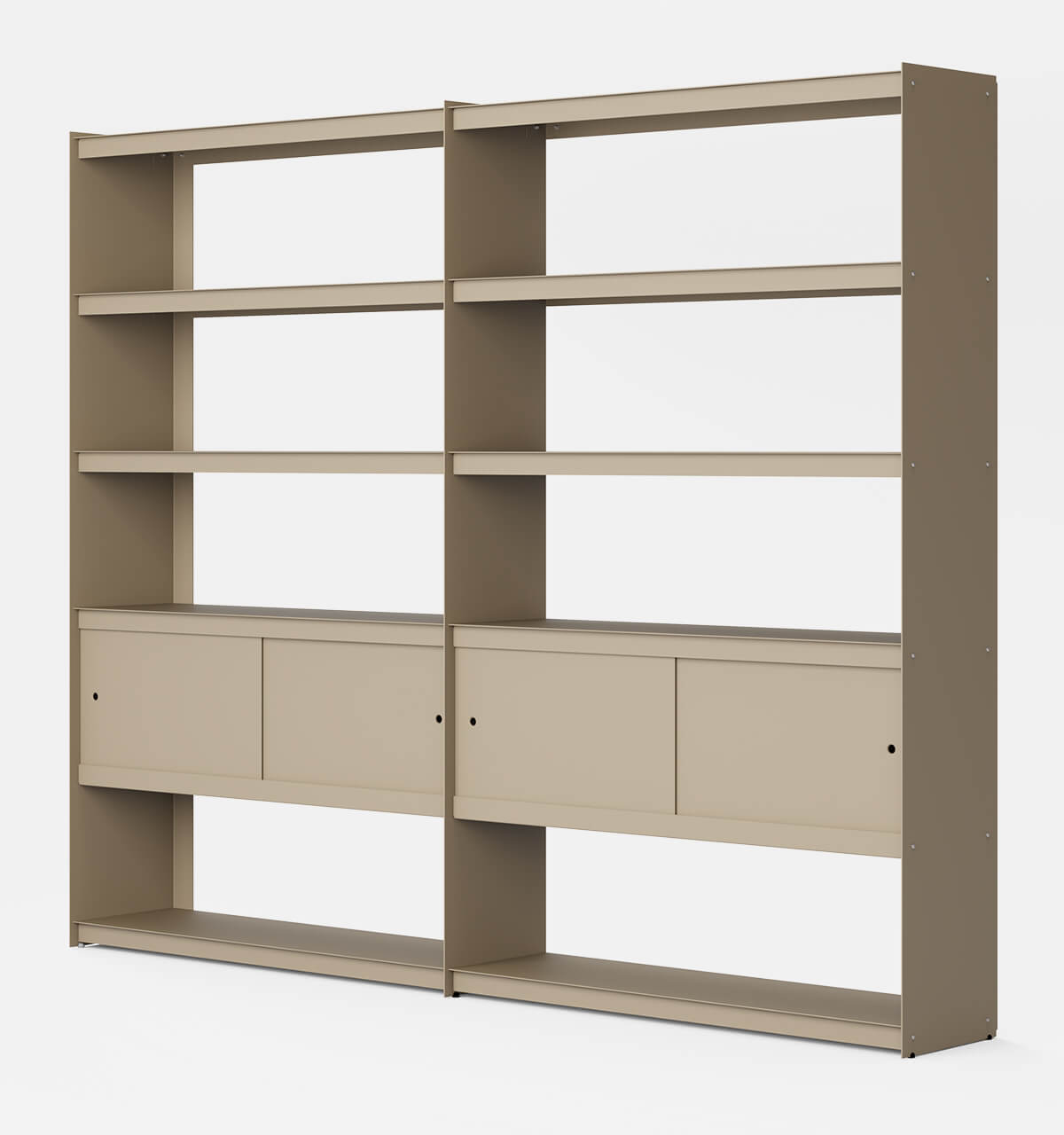 Plié Bookshelf Extension 4 Doors Beige / 240 cm / 94 in