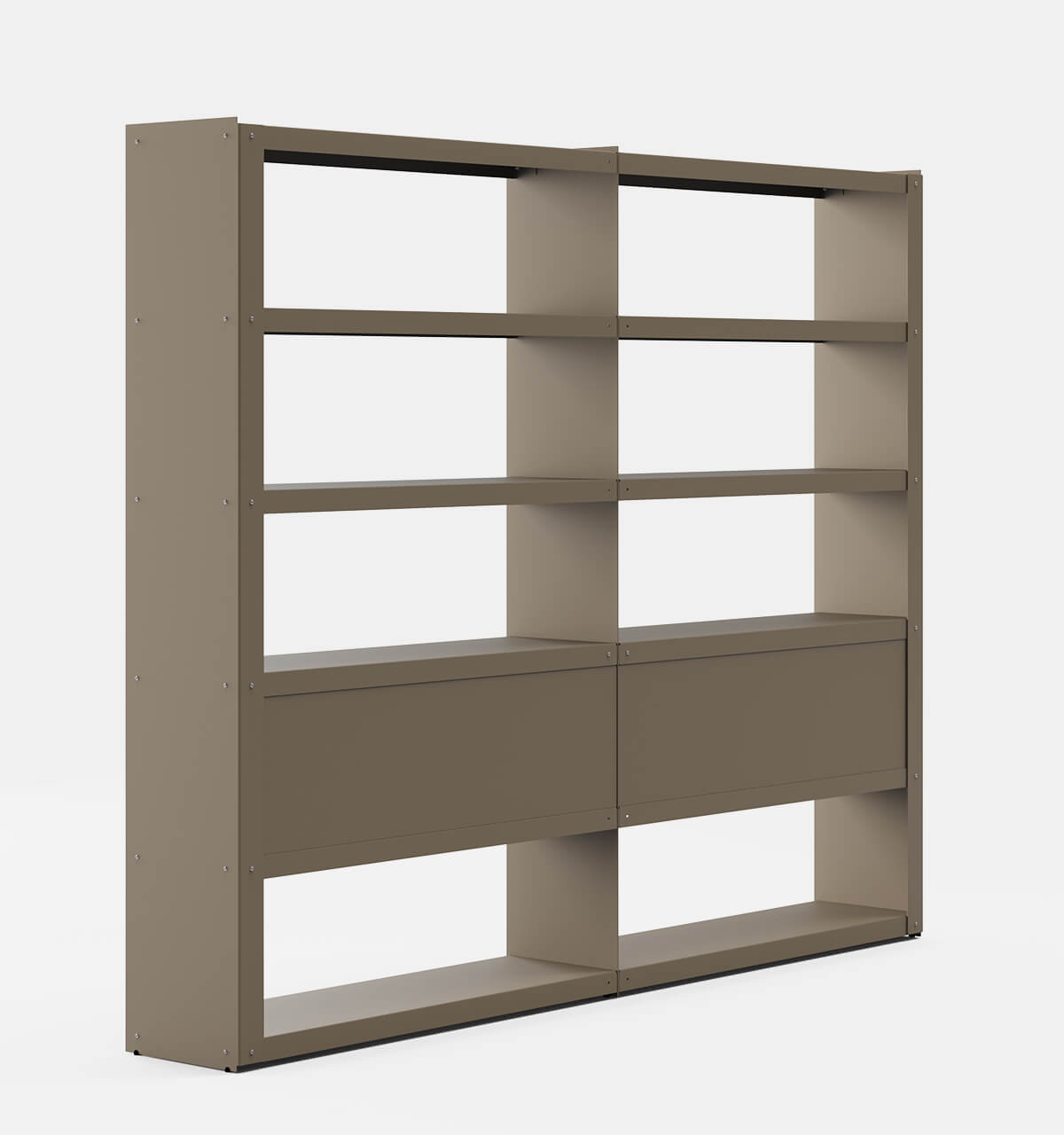 Plié Bookshelf Extension 4 Doors Beige / 240 cm / 94 in