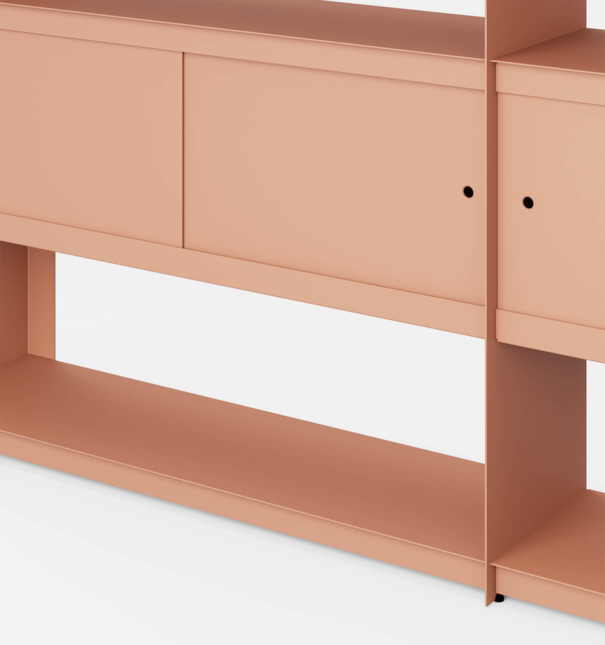 Plié Bookshelf Extension 4 Doors Coral / 240 cm / 94 in