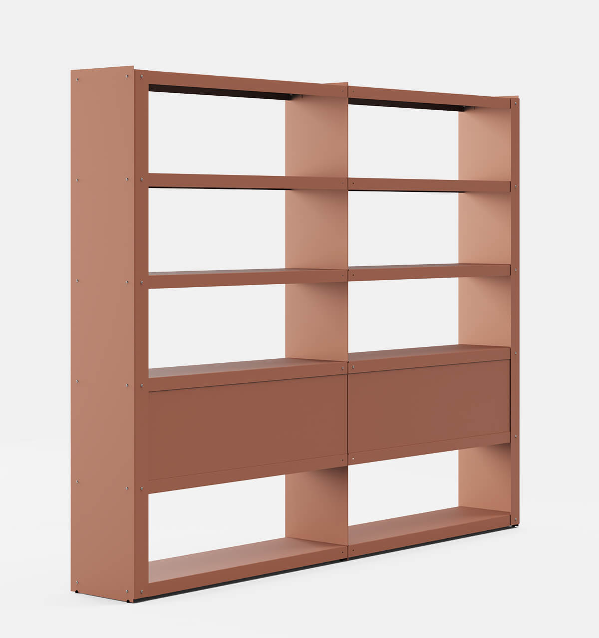 Plié Bookshelf Extension 4 Doors Coral / 240 cm / 94 in