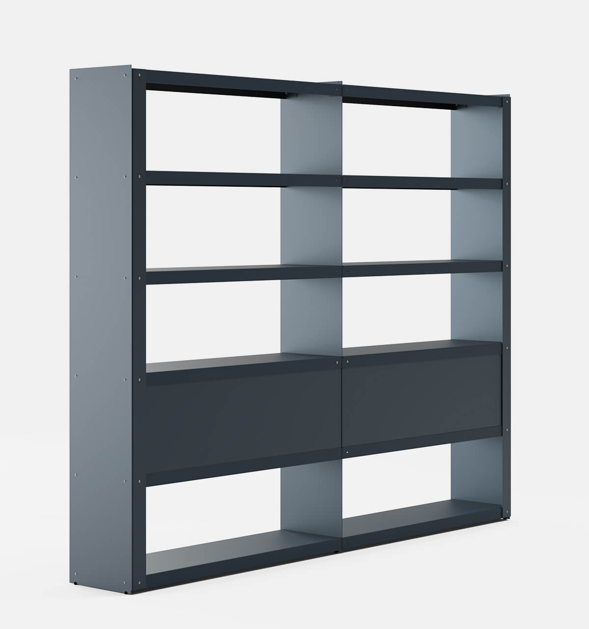 Plié Bookshelf Extension 4 Doors Midnight Blue / 240 cm / 94 in