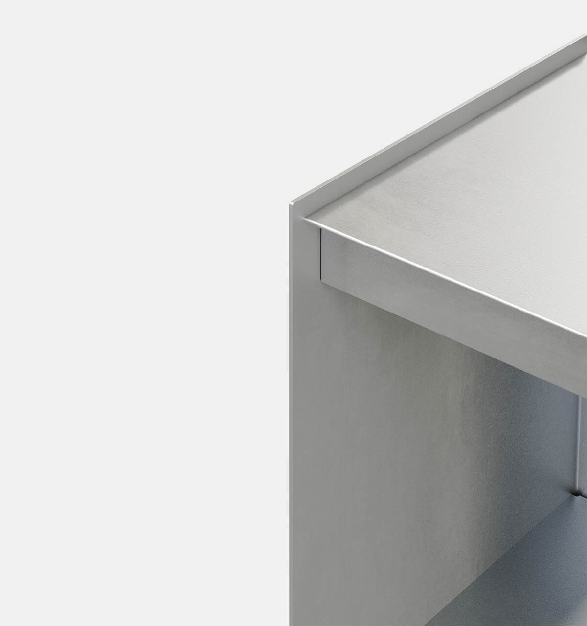 Plié Floor Unit Brushed Aluminium / 45 cm / 18 in