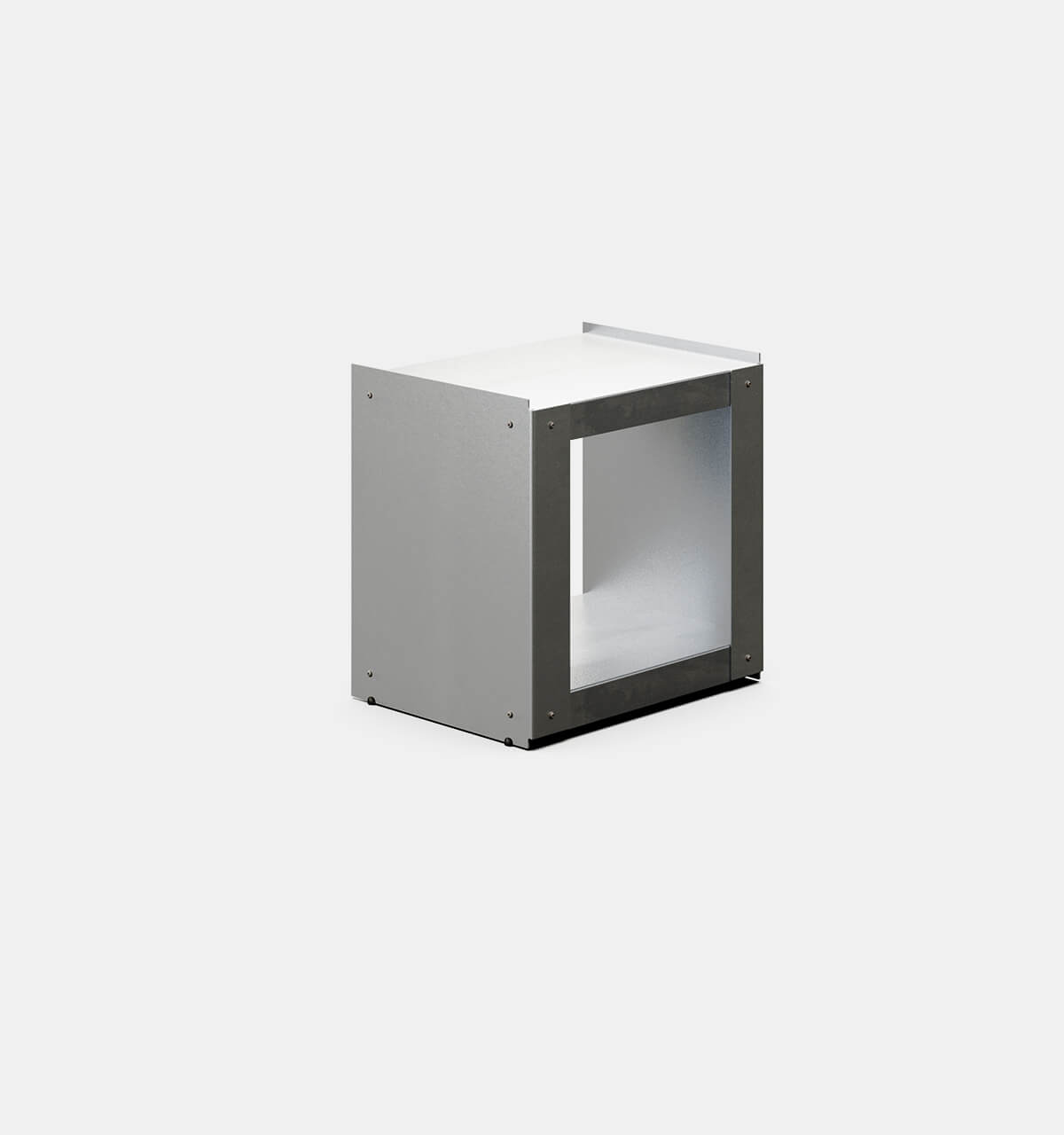 Plié Floor Unit Brushed Aluminium / 45 cm / 18 in