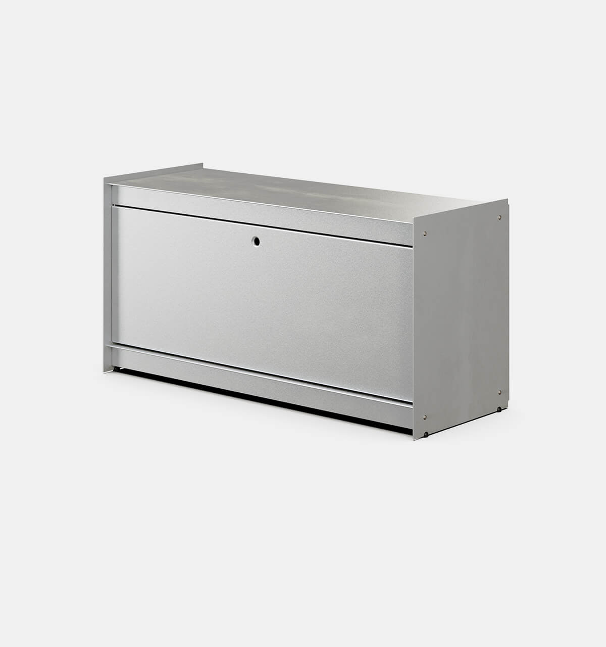 Plié Floor Unit 1 Tall Drawer Brushed Aluminium / 90 cm / 35 in