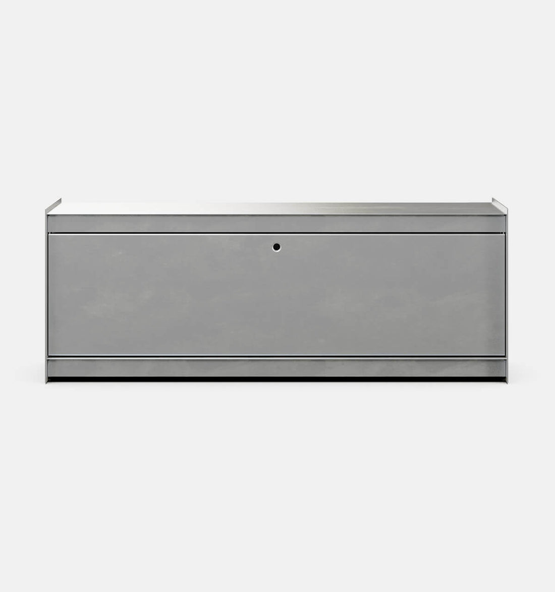 Plié Floor Unit 1 Tall Drawer Brushed Aluminium / 120 cm / 47 in