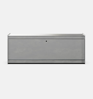 Plié Floor Unit 1 Tall Drawer Brushed Aluminium / 120 cm / 47 in