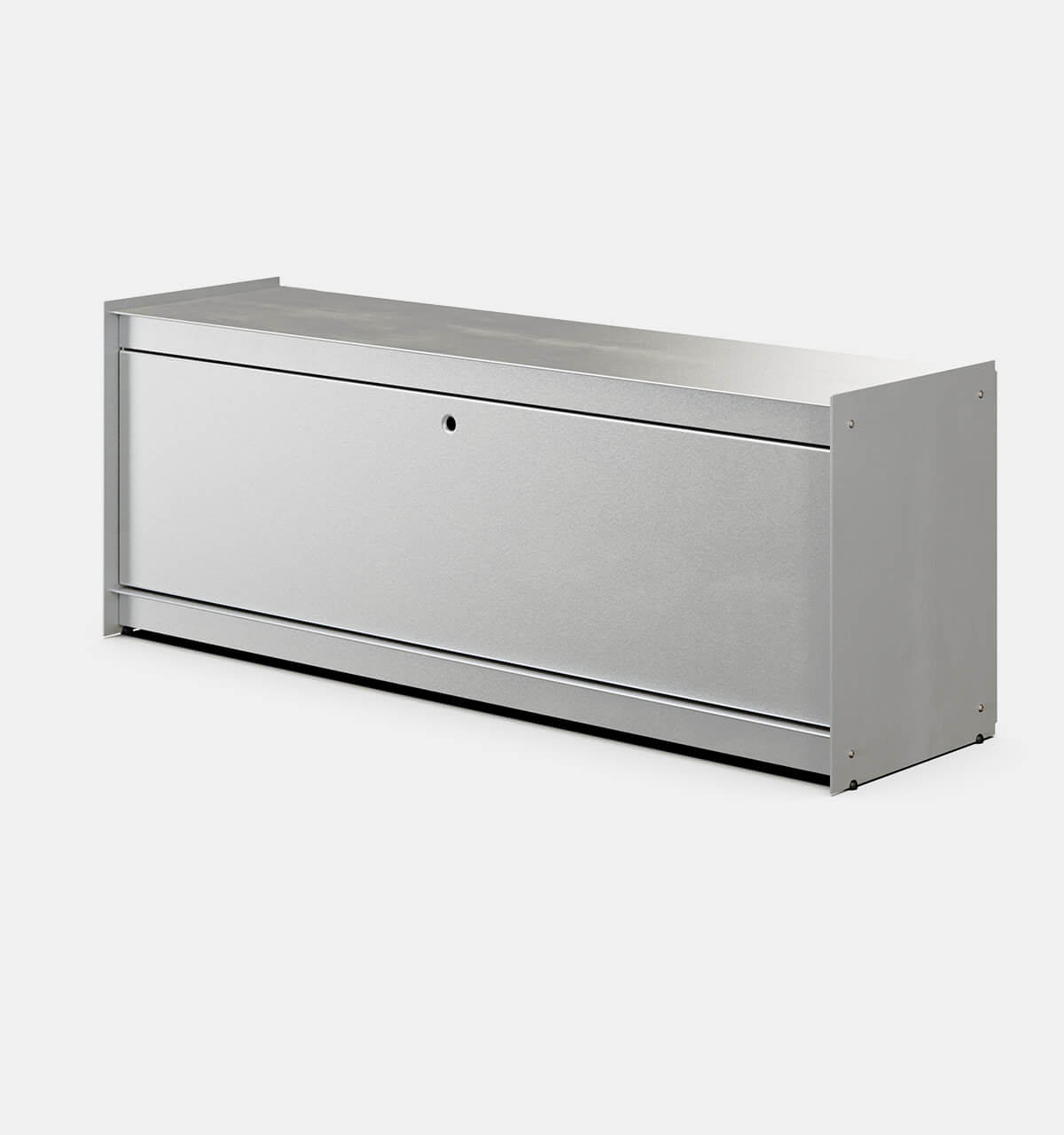 Plié Floor Unit 1 Tall Drawer Brushed Aluminium / 120 cm / 47 in