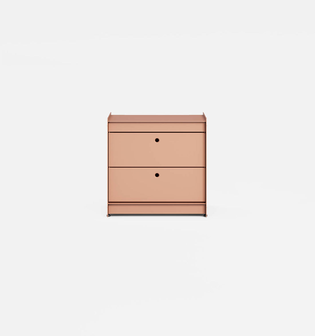 Plié Side Table 2 Short Drawers Coral / 45 cm