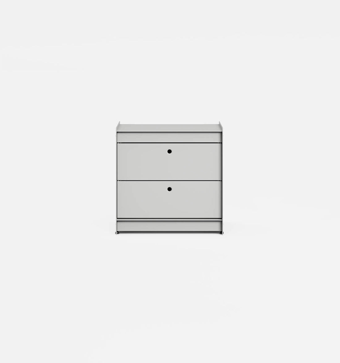 Plié Side Table 2 Short Drawers Light Grey / 45 cm
