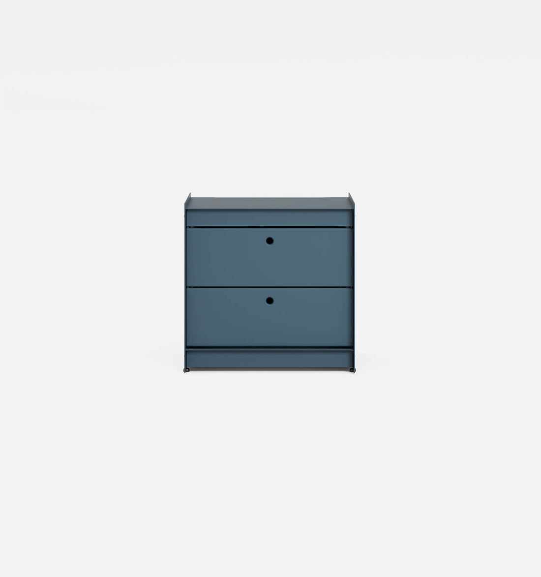 Plié Side Table 2 Short Drawers Midnight Blue / 45 cm