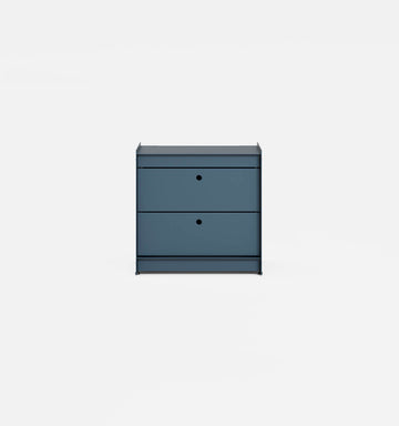 Plié Side Table 2 Short Drawers Midnight Blue / 45 cm
