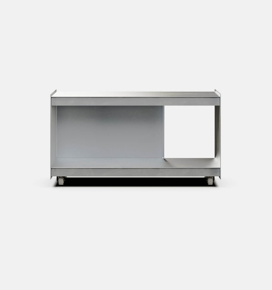Plié Media Unit Brushed Aluminium / 90 cm / 35 in