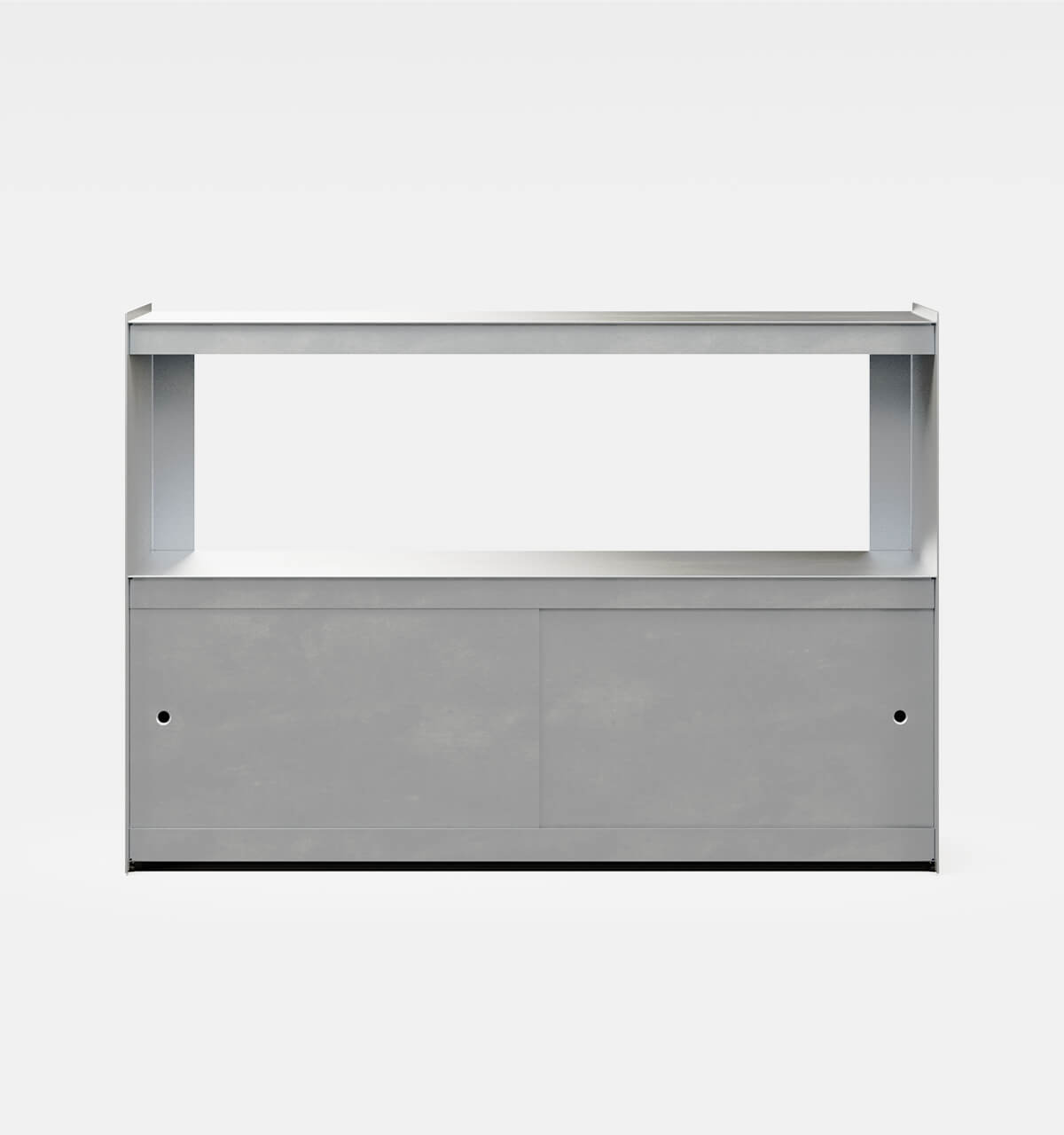 Plié Sideboard 2 Doors 120 cm / 47 in / Brushed Aluminium