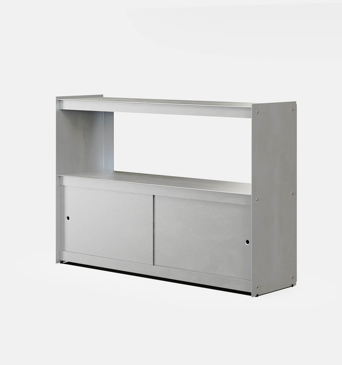 Plié Sideboard 2 Doors 120 cm / 47 in / Brushed Aluminium