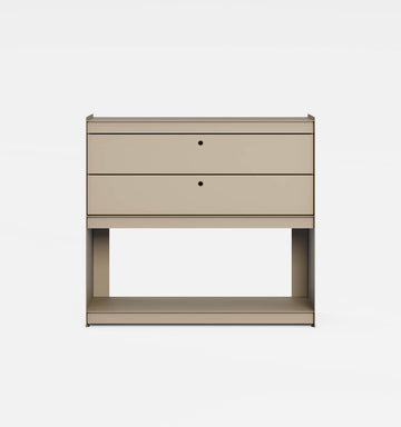 Plié Sideboard 2 Short Drawers 90 cm / 35 in / Beige