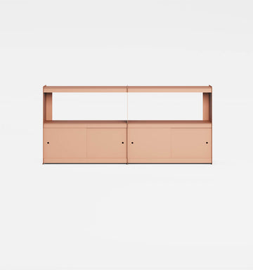 Plié Sideboard Extension 4 Doors 180 cm / 71 in / Coral