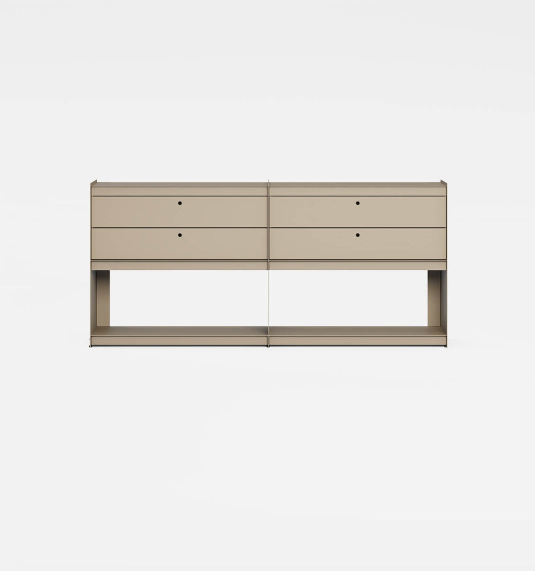 Plié Sideboard Extension 4 Short Drawers Beige / 180 cm / 71 in