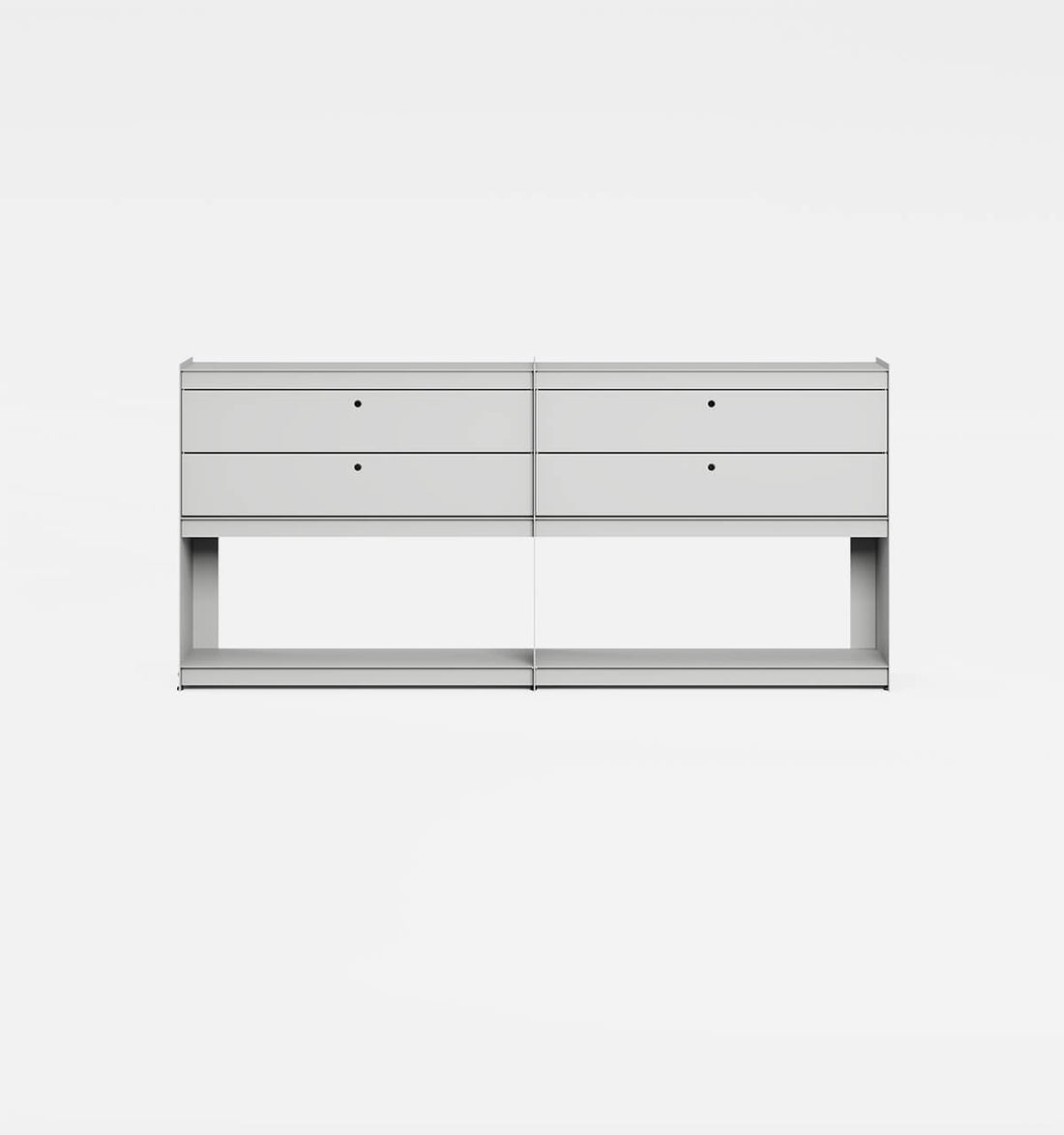 Plié Sideboard Extension 4 Short Drawers Light Grey / 180 cm / 71 in