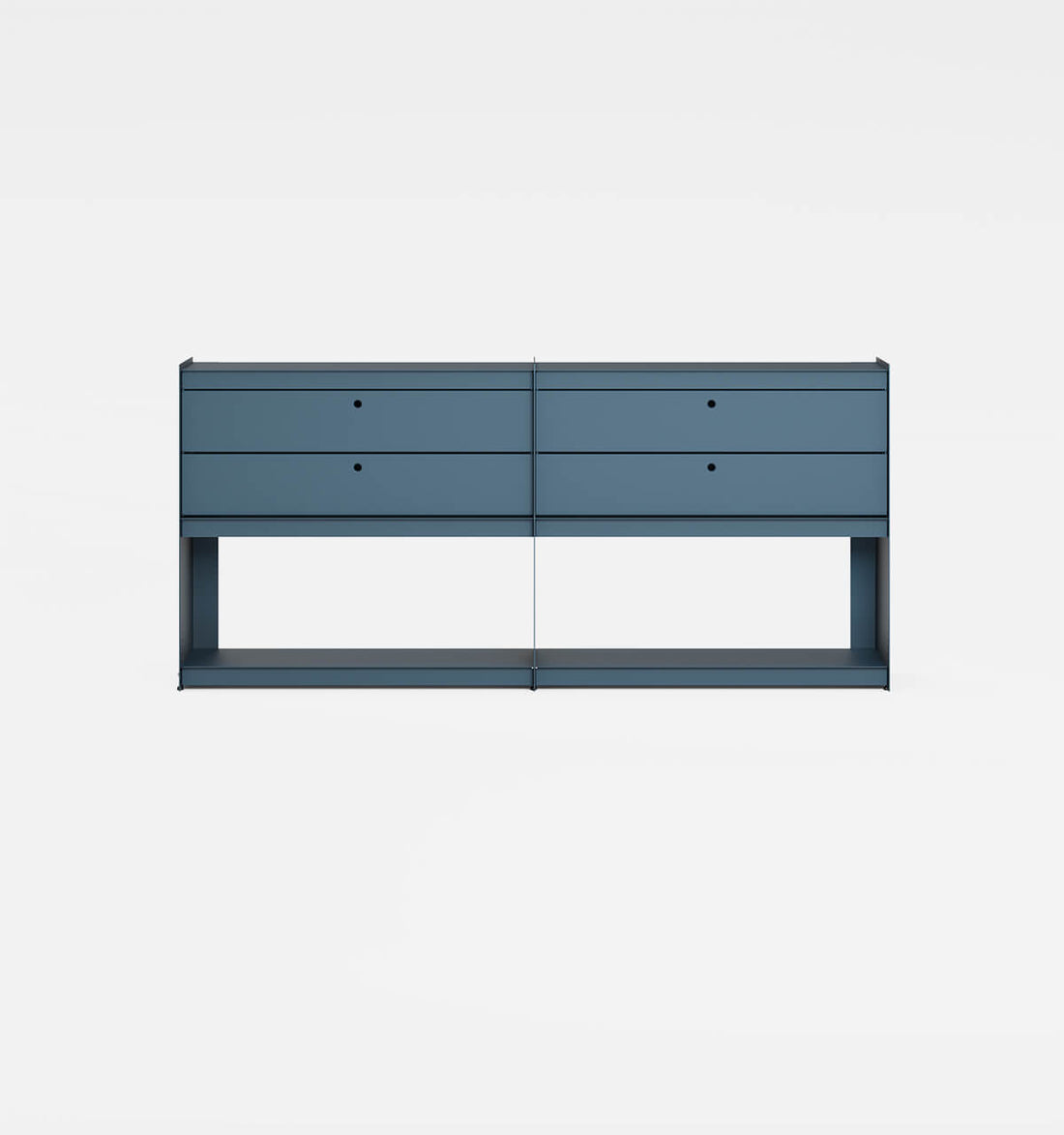 Plié Sideboard Extension 4 Short Drawers Midnight Blue / 180 cm / 71 in