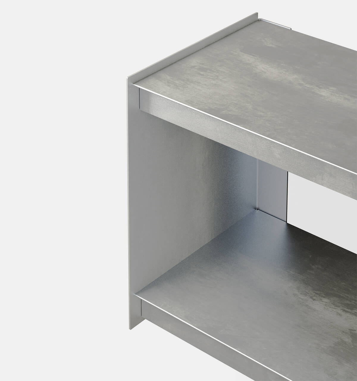 Plié Wall Unit 45 cm / 17.7 in / Brushed Aluminium