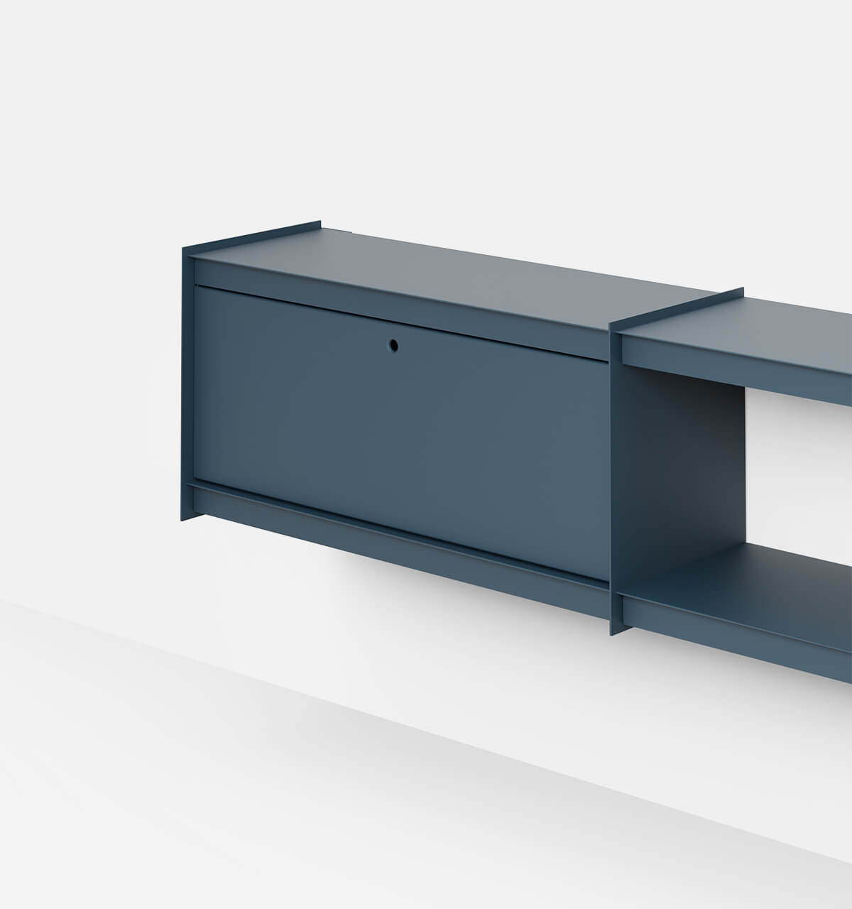 Plié Wall Unit Extension 1 Tall Drawer 180 cm / 71 in / Midnight Blue